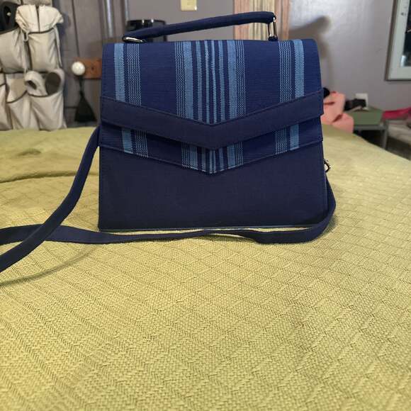 BECAWAX Blue Suede Envelope Clutch